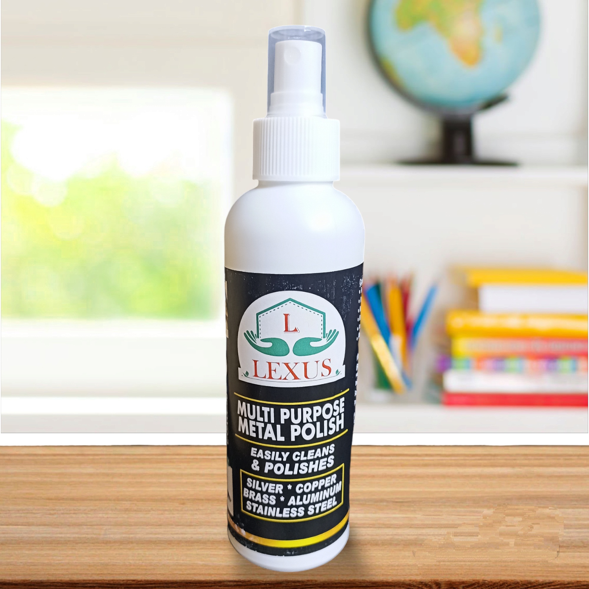 Lexus Multi Purpose Metal Polish (250 ml) Non-toxic Metal Cleaning Spray | Multi Purpose Cleaning Spray for Tough Stains | Cleaning Spray Liquid for Silver, Copper, Brass, Aluminum & Stainless Steel.